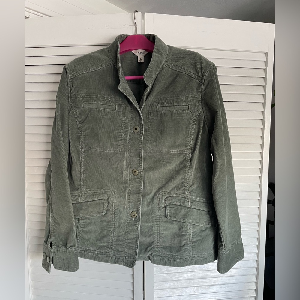 LL Bean Olive Green Corduroy Jacket